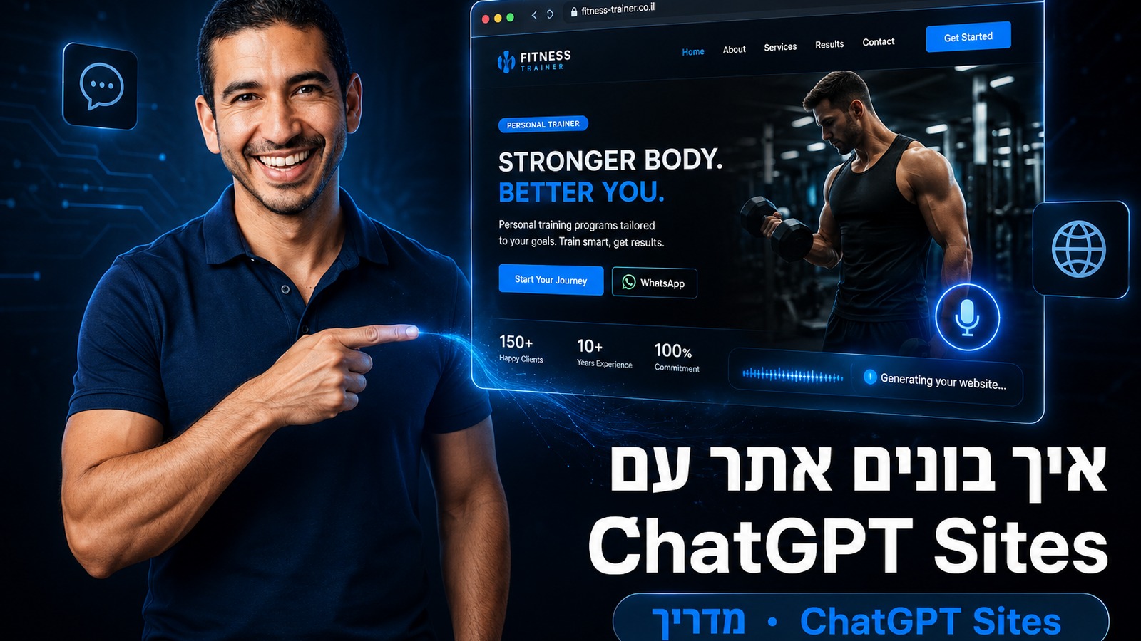 איך בונים אתר עם ChatGPT Sites · המדריך המלא בעברית